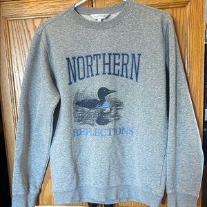 Northern Reflections Gray and Blue Crewneck Sweatshirt Vintage Limited Edition